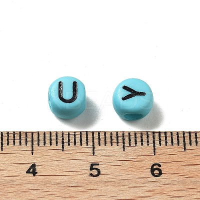 Opaque Acrylic Beads OACR-R005-02F-1