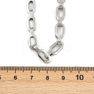 304 Stainless Steel Link Chain Necklaces for Women Men NJEW-Z093-01P-1