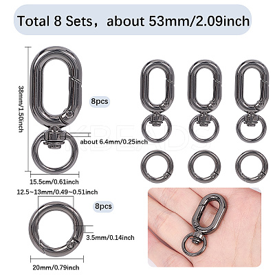 Alloy Swivel Clasps FIND-SP0003-29B-1