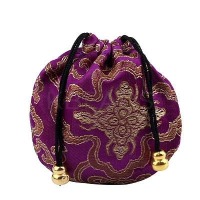 Buddha Theme Square Velvet Drawstring Bags PW-WG34160-16-1
