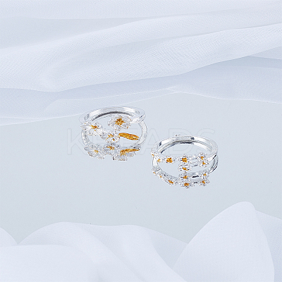 2Pcs 2 Styles Alloy Finger Rings for Women RJEW-LP0003-58-1