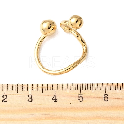 304 Stainless Steel Round Cuff Rings for Women RJEW-A063-01B-G-1