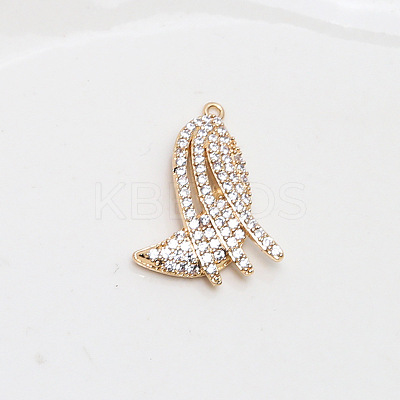 Brass Micro Pave Cubic Zirconia Pendants INS-PW0002-07D-1