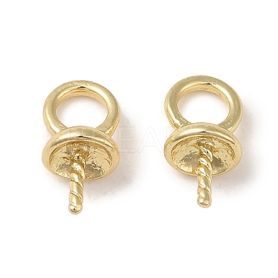 Brass Bead Cap Bails KK-G499-09A-G-1