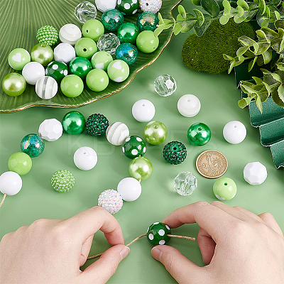 1 Set Mixed Style Acrylic and Resin Beads MACR-PH0001-56A-1
