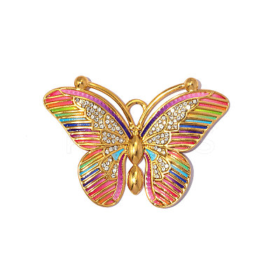 304 Stainless Steel Enamel Pendants STAS-OY014-16G-1