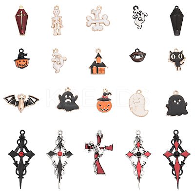 40Pcs 20 Style Alloy Enamel Charms ENAM-CA0001-48-RS-1
