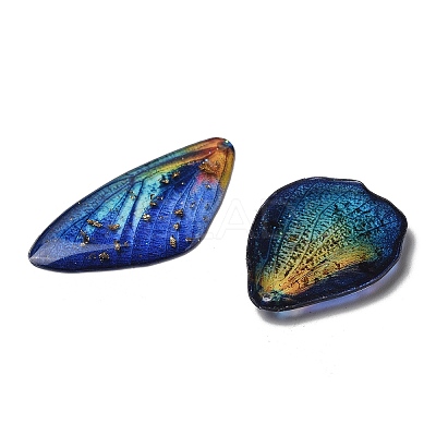 4Pcs Transparent Epoxy Resin Butterfly Wings Pendants RESI-C057-05D-1