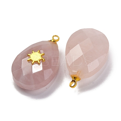 Natural Rose Quartz Pendants G-B089-01G-05-1