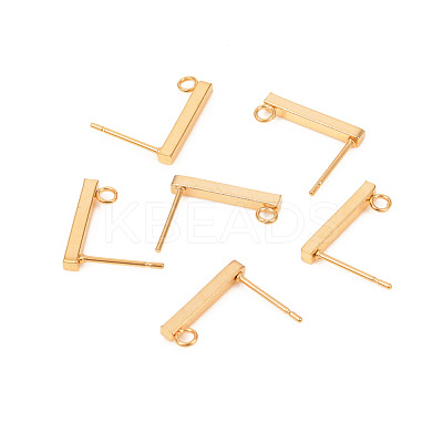 304 Stainless Steel Stud Earring Findings STAS-L244-14A-G-1