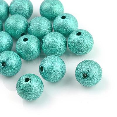 Spray Painted Acrylic Beads ACRP-Q018-6mm-006-1