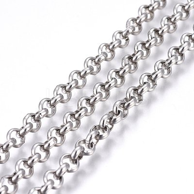Tarnish Resistant 304 Stainless Steel Rolo Chains STAS-P219-22-F-1