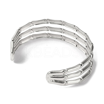 304 Stainless Steel Cuff Bangles for Women BJEW-B104-19P-1