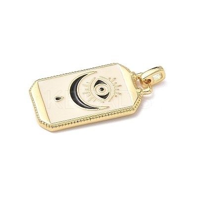 Tarot Cards Brass Enamel Pendants KK-Q068-56G-02-1
