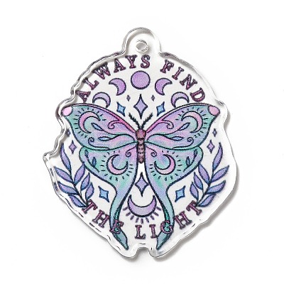 Halloween Printed Acrylic Pendants MACR-G059-04I-1