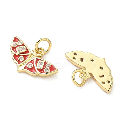 Brass Micro Pave Cubic Zirconia Pendants KK-S338-14G-1