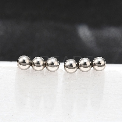 Tarnish Resistant 201 Stainless Steel Beaded Horizontal Bar Stud Earrings with 316 Stainless Steel Pin for Women LS-X-STAS-K238-01P-1