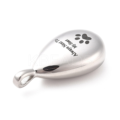 Non-Tarnish 304 Stainless Steel Urn Pendants STAS-D179-19P-1