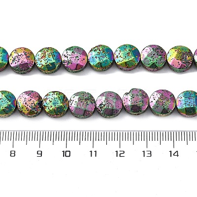 Electroplated Natural Lava Rock Beads Strands G-A256-F01-01I-1