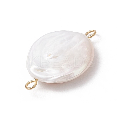 Natural Keshi Pearl Connector Charms PALLOY-JF04188-02-1
