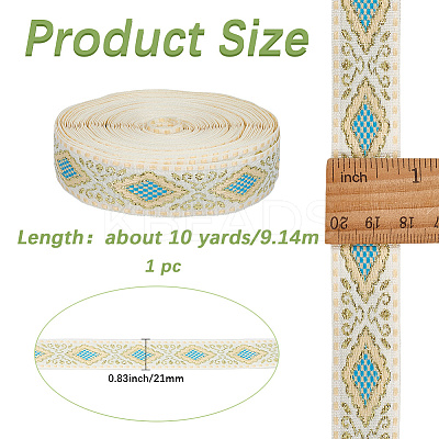 10Yards Embroidery Polyester Ribbons OCOR-GF0004-85C-1