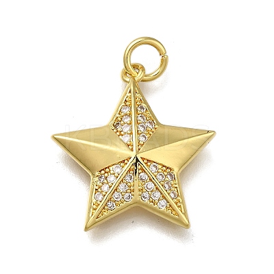 Brass Micro Pave Cubic Zirconia Pendants ZIRC-I070-092G-1