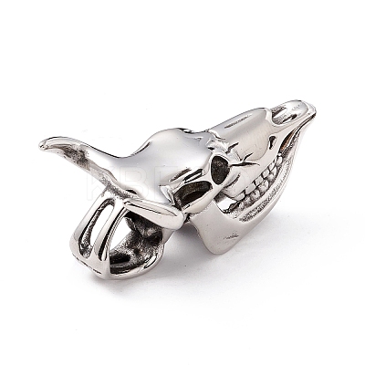 Tibetan Style 304 Stainless Steel Pendants STAS-P305-22AS-1