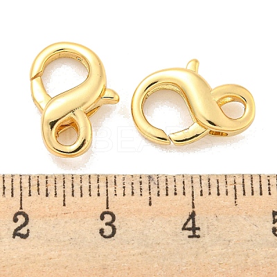 Rack Plating Brass Double Lobster Claw Clasps KK-G416-53P-01-1