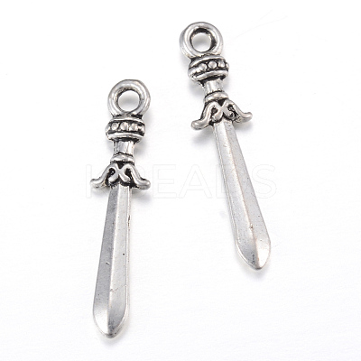 Tibetan Style Alloy Pendants X-TIBEP-Q062-15AS-RS-1