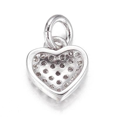 Brass Micro Pave Cubic Zirconia Charms ZIRC-P060-41P-1