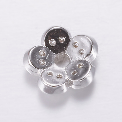 Brass Micro Pave Cubic Zirconia Bead Cap ZIRC-G122-50P-RS-1