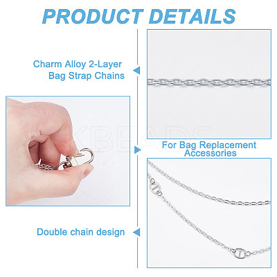 4Pcs Aluminum Cable Chain Pendant Decoration HJEW-DR00148-1