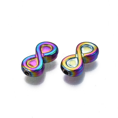 Rack Plating Rainbow Color Alloy Beads PALLOY-S180-332-1