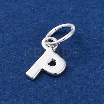 925 Sterling Silver Letter Charms STER-C012-01S-P-1