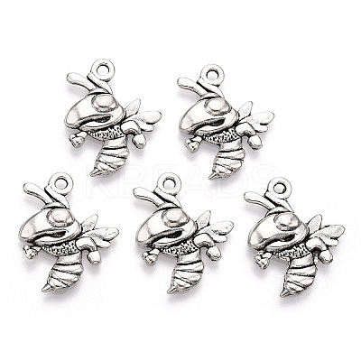 Tibetan Style Alloy Bee Pendants LS-TIBE-Q037-029-RS-1
