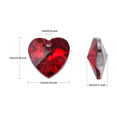 Handmade Glass Pendants GH14mm47Y-S-1