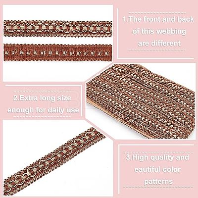 Polyester Braided Lace Trims OCOR-WH0070-21B-1