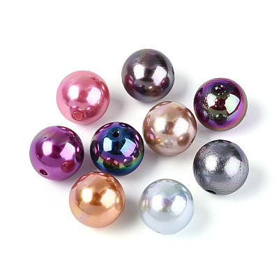 UV Plating Opaque Acrylic Beads PACR-T019-01M-1