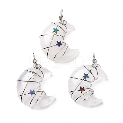 Natural Quartz Crystal Pendants X-G-B023-01P-08-1