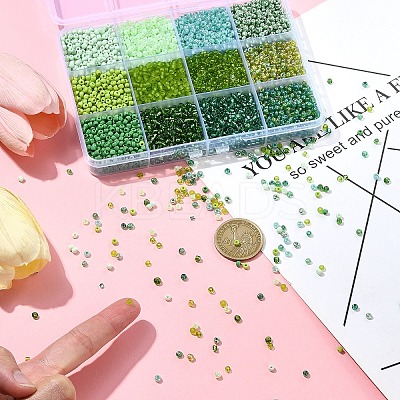 DIY Round Glass Seed Beads Bracelets Jewelry Making Kits DIY-YW0010-35-1