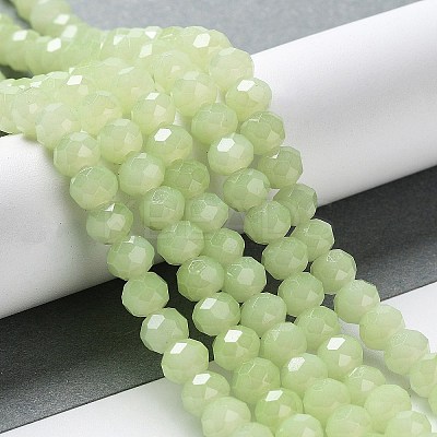 Baking Paint Imitation Jade Glass Bead Strands LS-DGLA-A034-J8MM-A21-1
