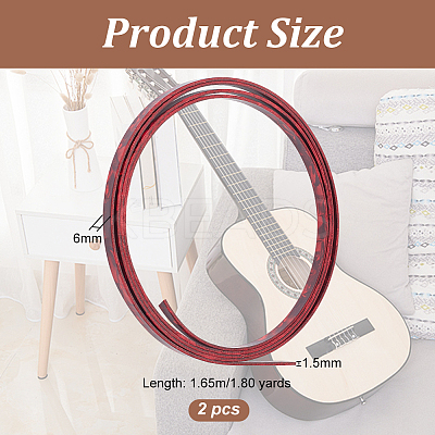 Imitation Shell Plastic Guitar Binding Purfling Strips AJEW-WH0470-41A-1