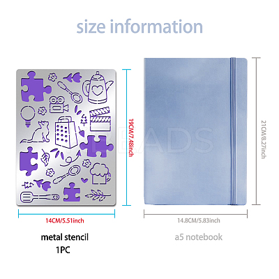 Stainless Steel Cutting Dies Stencils DIY-WH0289-049-1