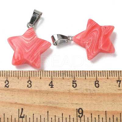 Synthetic Rhodochrosite Pendants G-B127-12P-08-1