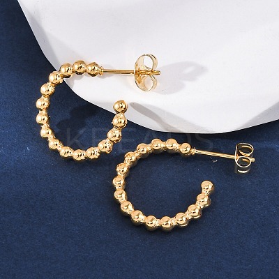 PVD Vacuum Plating 304 Stainless Steel Half Hoop Earrings EJEW-H100-11C-G-1