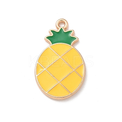 Alloy Enamel Pendants ENAM-A008-32KCG-1
