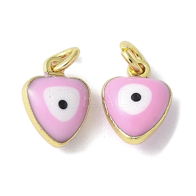 Brass Enamel Charms KK-S518-03J-G-1