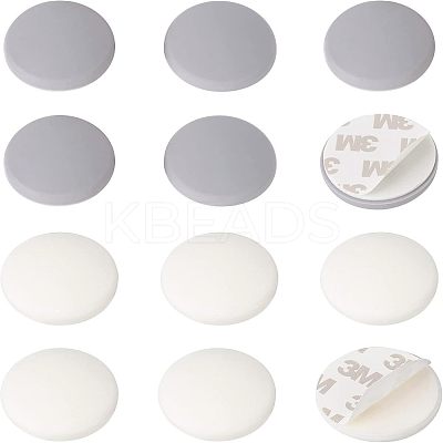 12Pcs 2 Colors Strong Seamless Rubber Anti-Collision Adhesive AJEW-NB0002-30-1