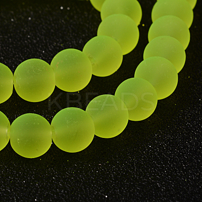 Baking Paint Transparent Glass Bead Strands LS-GLAA-S031-8mm-30-1