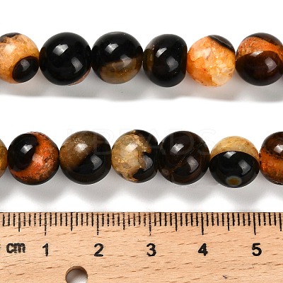 Dyed Natural Agate Beads Strands G-G203-10C-10mm-1